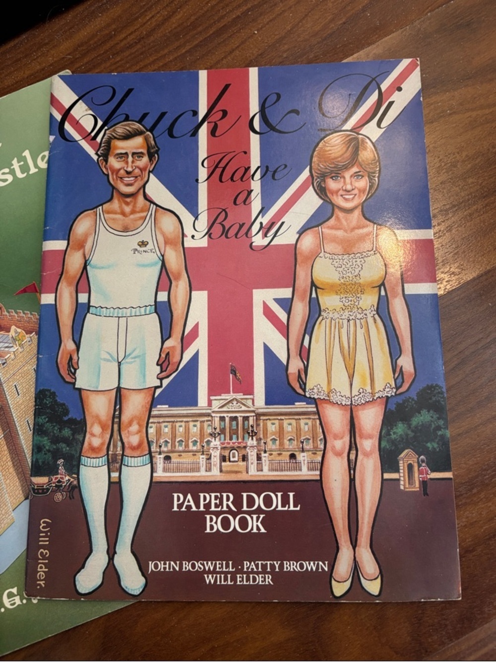 Chuck & Di Paper Doll Book - Union Jack Cover-Easy To Make Playtime Castle